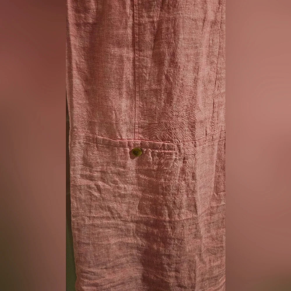 NWT J. McLaughlin Rue Dress: Linen/sleeveless: Color- Peony: Size-Large - Picture 7 of 14